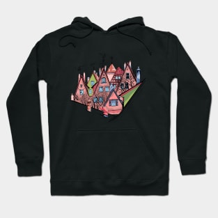 Color Medieval old town of Rothenburg ob der Tauber, Bavaria, Germany Hoodie